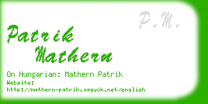 patrik mathern business card